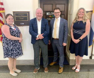 TRU Volunteer Coordinator Becki Parr with fellow Colorado advocates Sasha Benner from Intermountain Health Hospice, Don Knox from Home Care & Hospice Association of Colorado and Brian Young of I Street Advocates